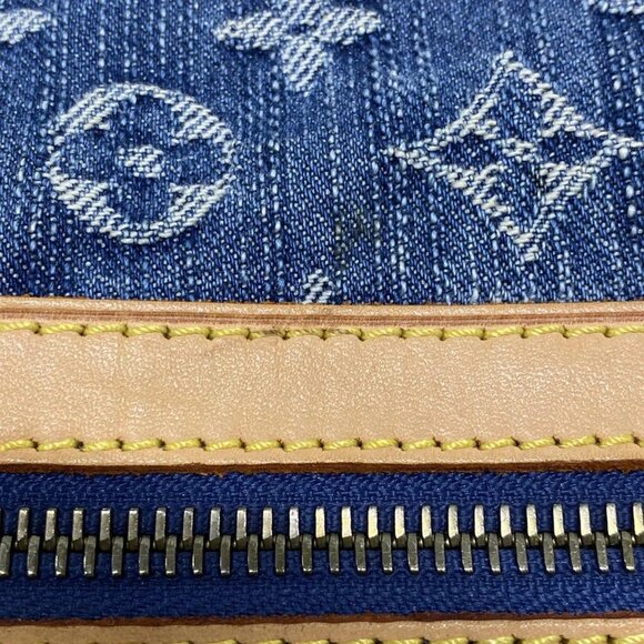 Auth LOUIS VUITTON Baggy GM M95048 Blue Monogram Denim - SR0016 Shoulder Bag - Picture 14 of 16